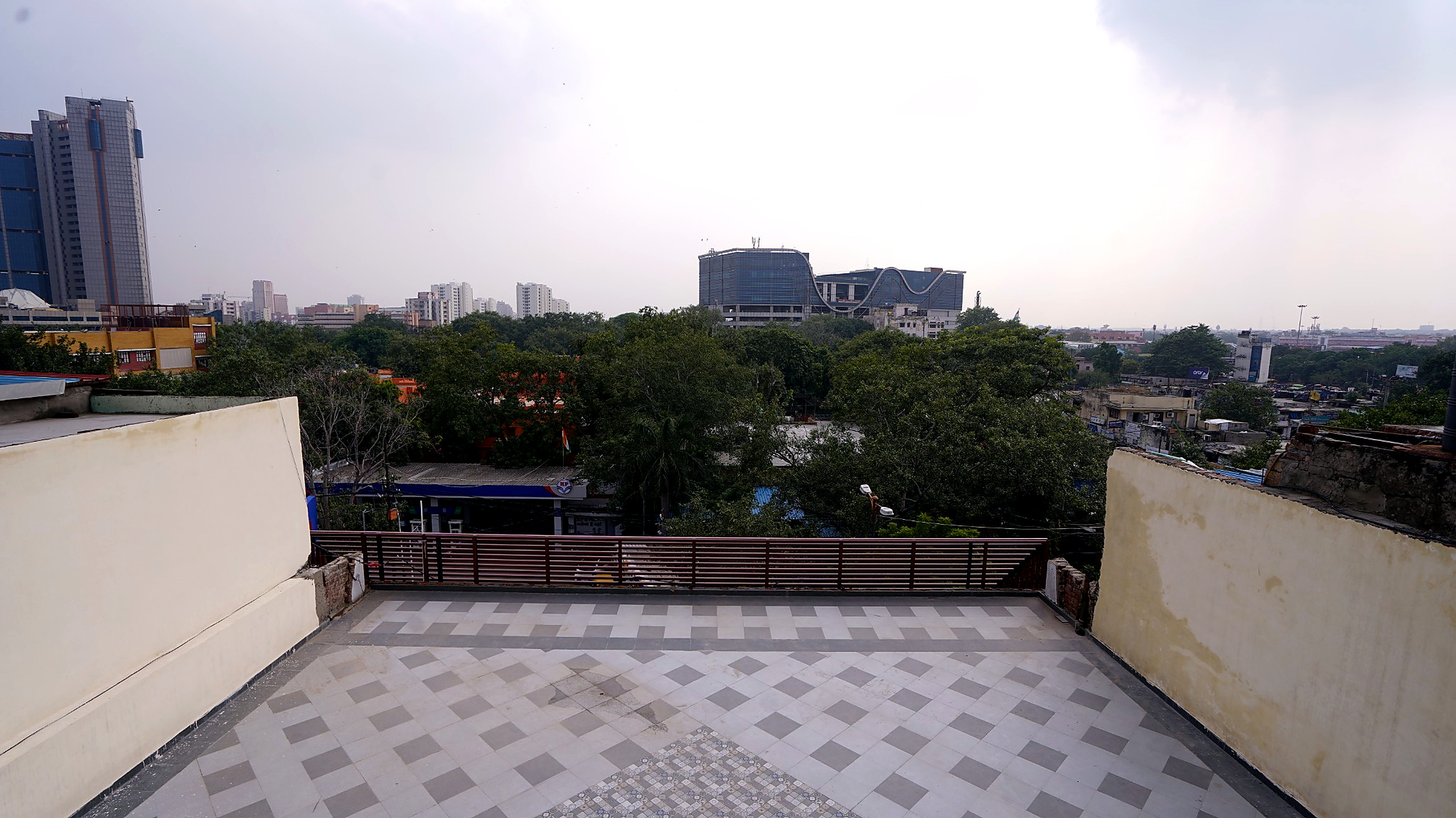 Terrace View of Central Delhi from HP Market Commercial Complex